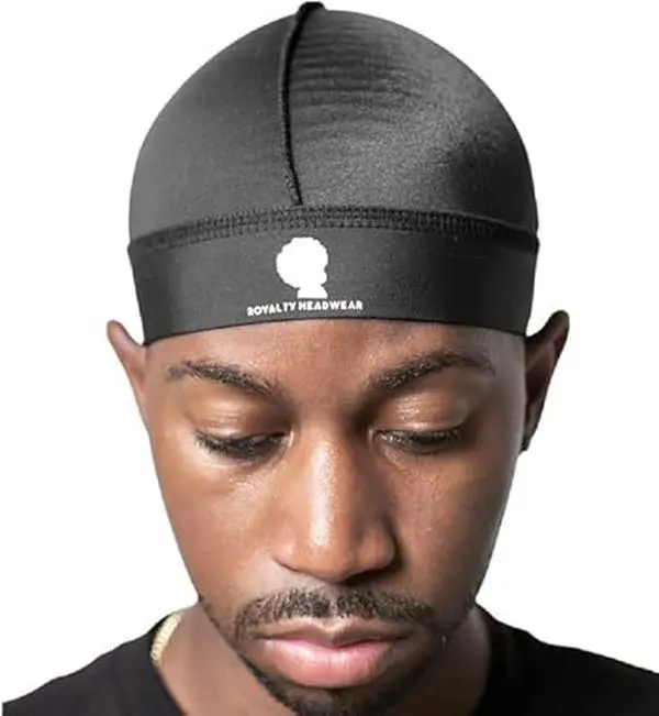 Royalty Headwear Silky Wave Cap for 360, 540 & 720 Waves, Soft Breathable Durag Skull Cap Beanie for Men
