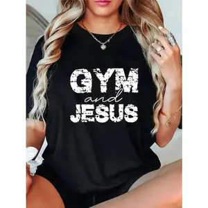 100% Cotton Gym And Jesus T-Shirt