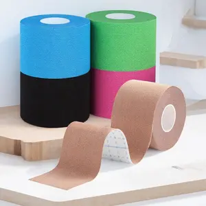 Waterproof Kinesiology Tape 6 Colors Uncut, High Elastic Grip Sports Tape for Knee Support, Athletic Recovery & Injury Protection, Physical Therapy, Daily Training & Fitness muscle Support Bandage