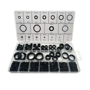 O Ring Assortment Kit 1100 count,  Rubber, Black, 18 Sizes, Versatile Sealing Washers for Auto, Plumbing, Air & Gas Connections