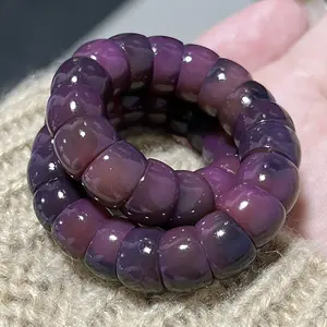 Tiktok Same Style Natural Bodhi Bead Pork Intestine Two-Tone Gradient Pliable Temperament Buddha Beads Girl Hand Toy Bracelet birthday jewelry gift charm luck Bangle