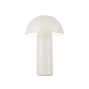 Alora Setas 6-in Rechargeable LED Table Lamp with Adjustable Dome Shade