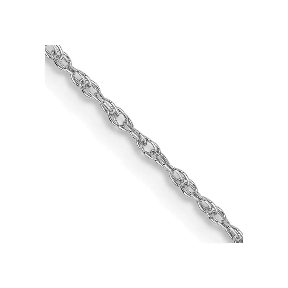10k White Gold 0.8 mm Lite-Baby Rope Chain (0.69 grams)