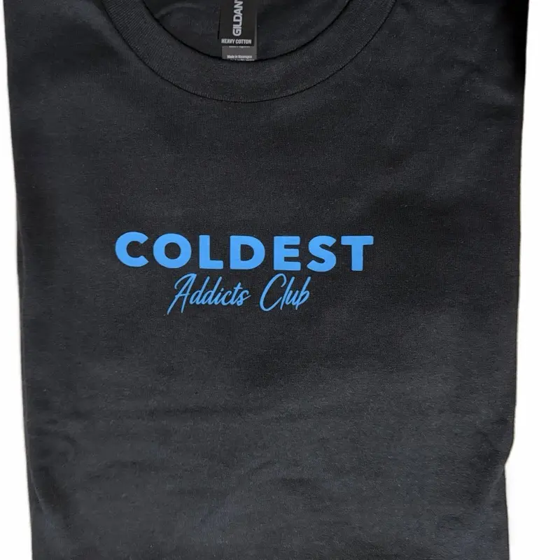Coldest Addicts Club Unisex Gildan Short Sleeve Shirt - Black Crew Neck T-Shirt for Casual Wear, Top for Womenswear & Menswear Tshirt