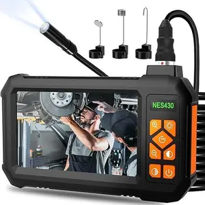 Endoscope Camera with Light IP67 Waterproof Sewer Camera 4.3" IPS Screen 1080P HD with 8 LED Lights 16.5ft Semi-Rigid Cable,Inspection Scope for Automotive,Mechanic,Wall,Vehicle,Drain,Home Improvement,Christmas gift for men tool