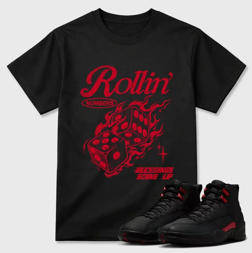 Bloodline Red Black Sneaker Outfit Tee, Bloodline 12 Inspired Graphic Shirt, Soft Cotton Unisex Streetwear Top, 100% Cotton, Gift for Sneaker Lovers