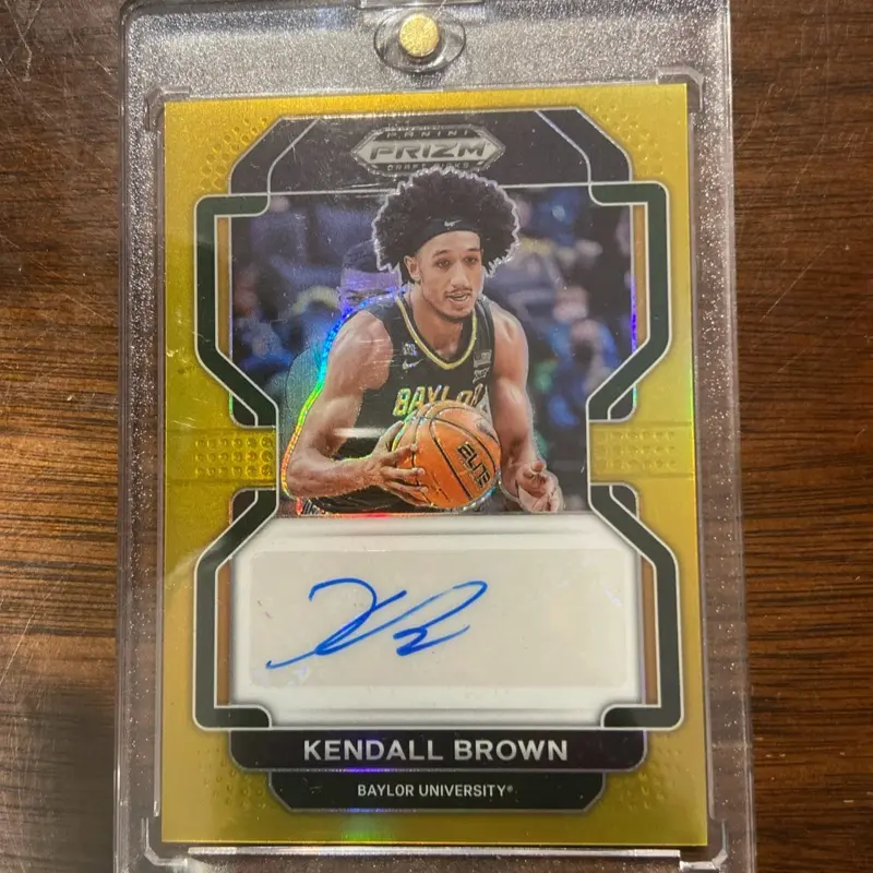 2022 Panini Prizm Draft Picks Kendall Brown Gold Auto /10 DP-KBR