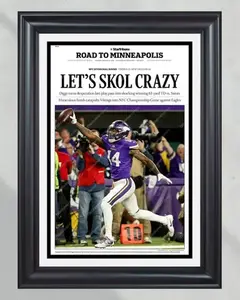 2018 Minnesota Vikings FC Divional Round "LET'S SKOL CRAZY'  Newspaper