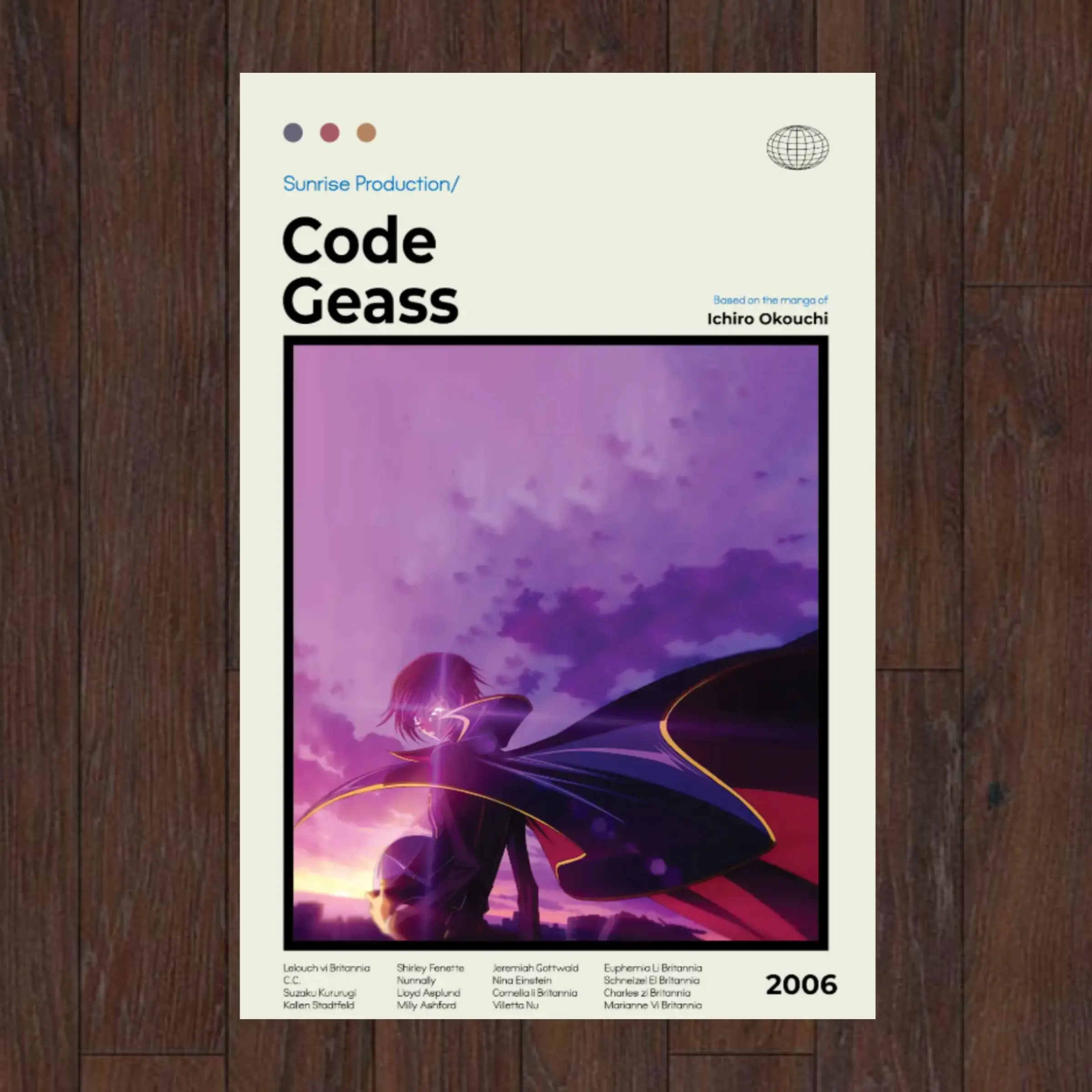 Code Geass Poster | Code Geass Print | Anime Poster | Anime Manga Art Print | Minimalist Poster | No Frame, Artistic Decor