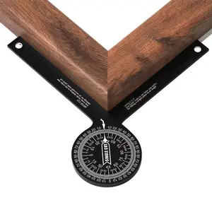 Aluminum Miter Saw Protractor |   7-Inch Rust Proof Angle Finder Featuring Precision Laser Engraved Scales Professional Miter Saw Protractor with Measuring Rulers for Angle Finder Carpentry, Crown Molding Tool & Baseboard building trade men
