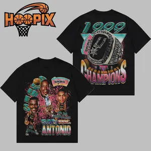 HOOPIX - 99 SPURS V2 Premium Cotton Hoodie T-Shirt (Made In USA), 2013 HEAT Fans Shirt, Game Day Outfits, Gift For Golden State Basketball Fans, Basketball Graphic Tee Hoodie
