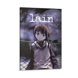 Serial Experiments Lain Anime Poster Canvas Poster Bedroom Decor Sports Landscape Office Room Decor Gift Frames Wall Ornaments Decoration