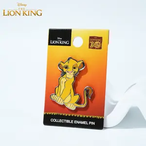 1PC Disney Simba Pin Officially Licensed Collectible Cute Cub Anime Backpack Decoration Jacket Lapel Brooch Anti-Rust Exquisite Alloy Enamel Gift