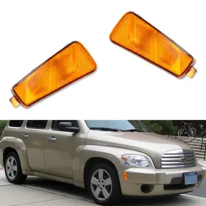 2pcs Amber Lens Front Bumper Side Marker lamps Lights For 2006 2007 2008 2009 2010 2011 Chevrolet HHR,Replace OEM 20890411; GM2860109