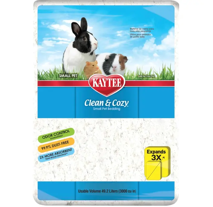 Kaytee Clean & Cozy White Paper Bedding, Made for Small Animals, 49.2 Liters Kaytee Clean & Cozy White Paper Bedding, Made for Small Animals, 49.2 Liters