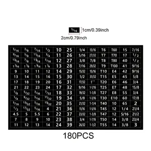 180-Piece Industrial Tool Kit, Includes Wrenches, Sockets, Label Stickers, Size Markers, Designed for Repair Technicians