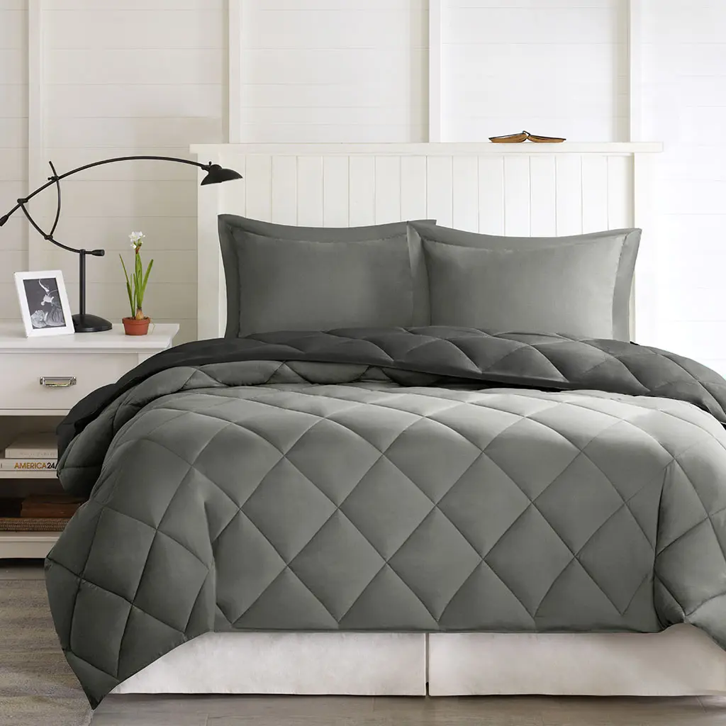 Larkspur 3M Scotchgard Reversible Down Alt Comforter Set, 3 pieces