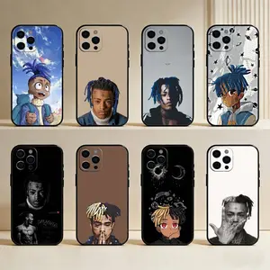 X-XXXTENTACION-S   Phone Case For iPhone17,16,15,14,13,12 Plus,Max Soft Silicone Black Cover