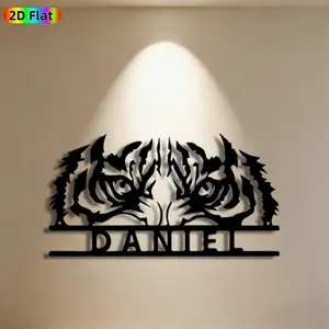 1pc Tiger Head Metal Wall Art Tiger Head Statue Mural, Ideal Gift for New Year, Christmas, Tiger Decor Enthusiasts, Rust-Resistant Metal Wall Decor Wall Sculptures, Perfect for Home Wall & Garden Fence Tiger Enthusiasts