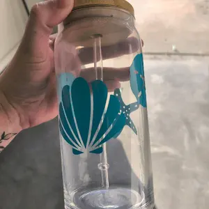 sea shell glass tumbler