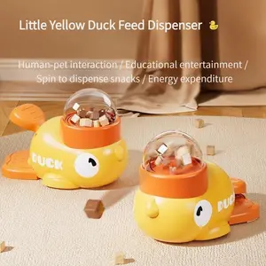 A pet entertainment toy! A rubber duck-shaped treat dispenser Automatic Feeder that automatically feeds your pet, burns energy, and prevents them from destroying your home.