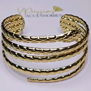 14k Gold Plated Snake Bangle - Stylish and Durable