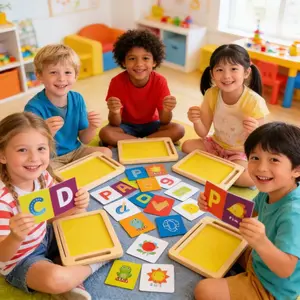 Wooden sand writing board toy, early childhood learning tool for children, alphabet recognition, number cards, and pen control training toy for teenagers