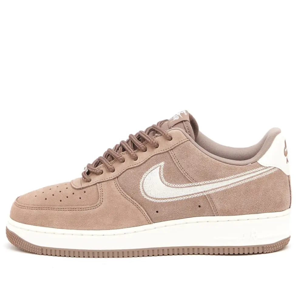 Nike Air Force 1 Low '07 LV8 Mink Brown Embroidered Swoosh HJ4465-200 Men's Fashion Sneaker New