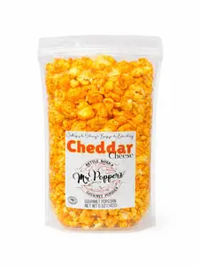Mr. Poppers Savory Cheddar Cheese Gourmet Popcorn - Large 6 Cup Bag, 5oz Gluten Free & Crunchy Snack Crispy Puffcorn Coconut Flavor