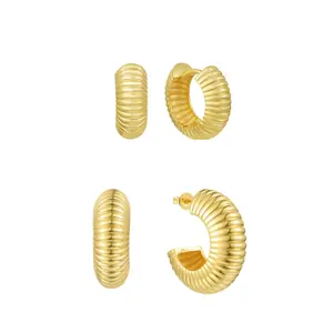 EVRY JEWELS Gold or Silver Plated Women's Hot Girl Hoops