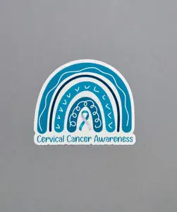 Cervical Cancer Awareness Rainbow Sticker