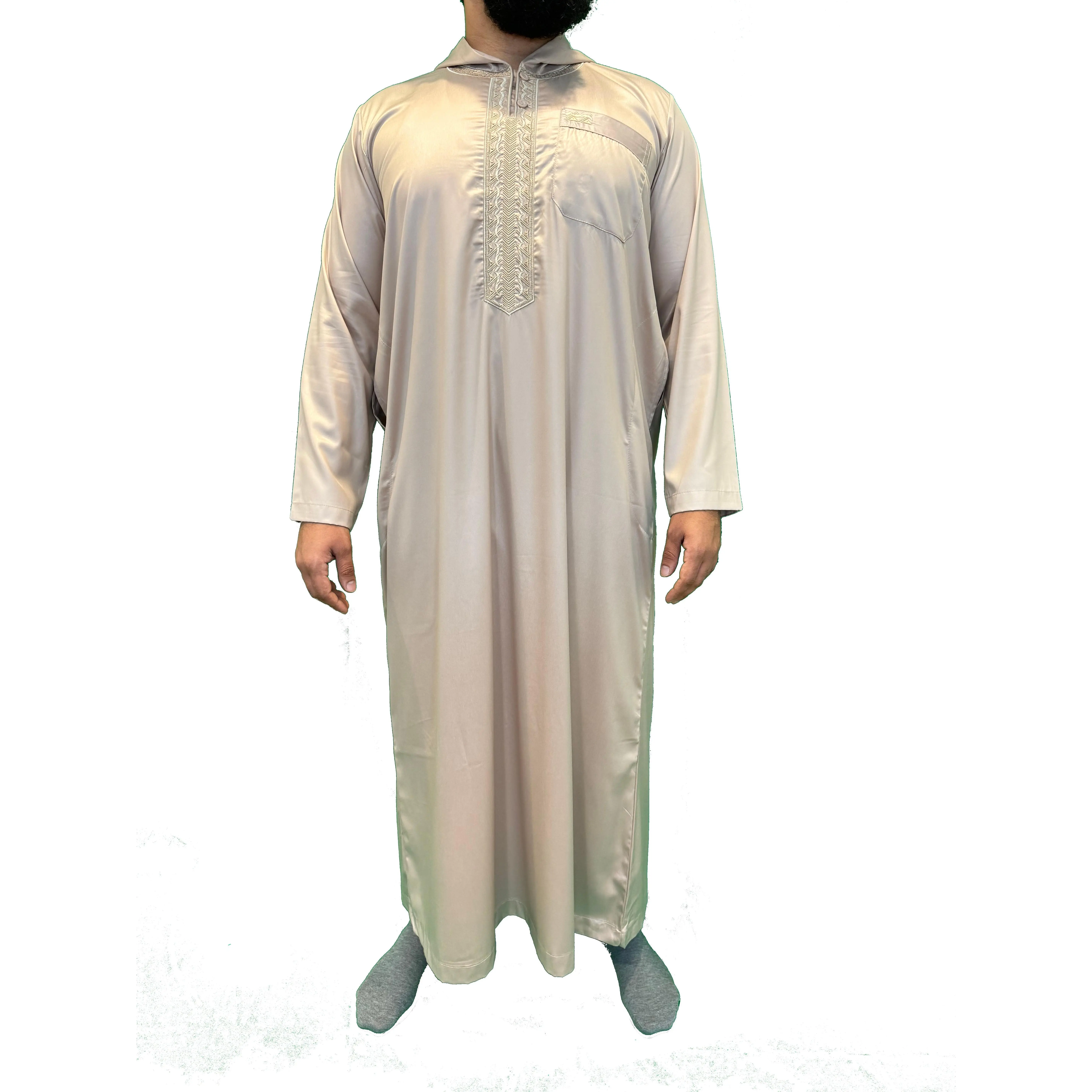Classic Hooded Thobe - Beige
