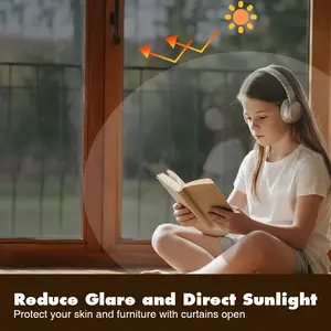 Sun Protection One-Way Mirrors Window Film Stickers, Insulated Glass Film for Windows Balconies, Privacy Protection for Household Use