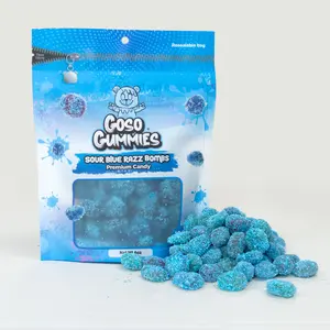 Goso Gummies Sour Blue Razz Viral Gusher Bombs 6oz Candy - Fruit Snack Goso Gummies Sour Blue Razz Viral Gusher Bombs 6oz Candy - Fruit Snack