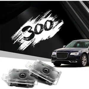 Car Door Logo Projector Lights 300C 300 300S 2005-2024, Projector Ghost Shadow Light LED Laser Car Courtesy Step Light 300C Accessories (A)
