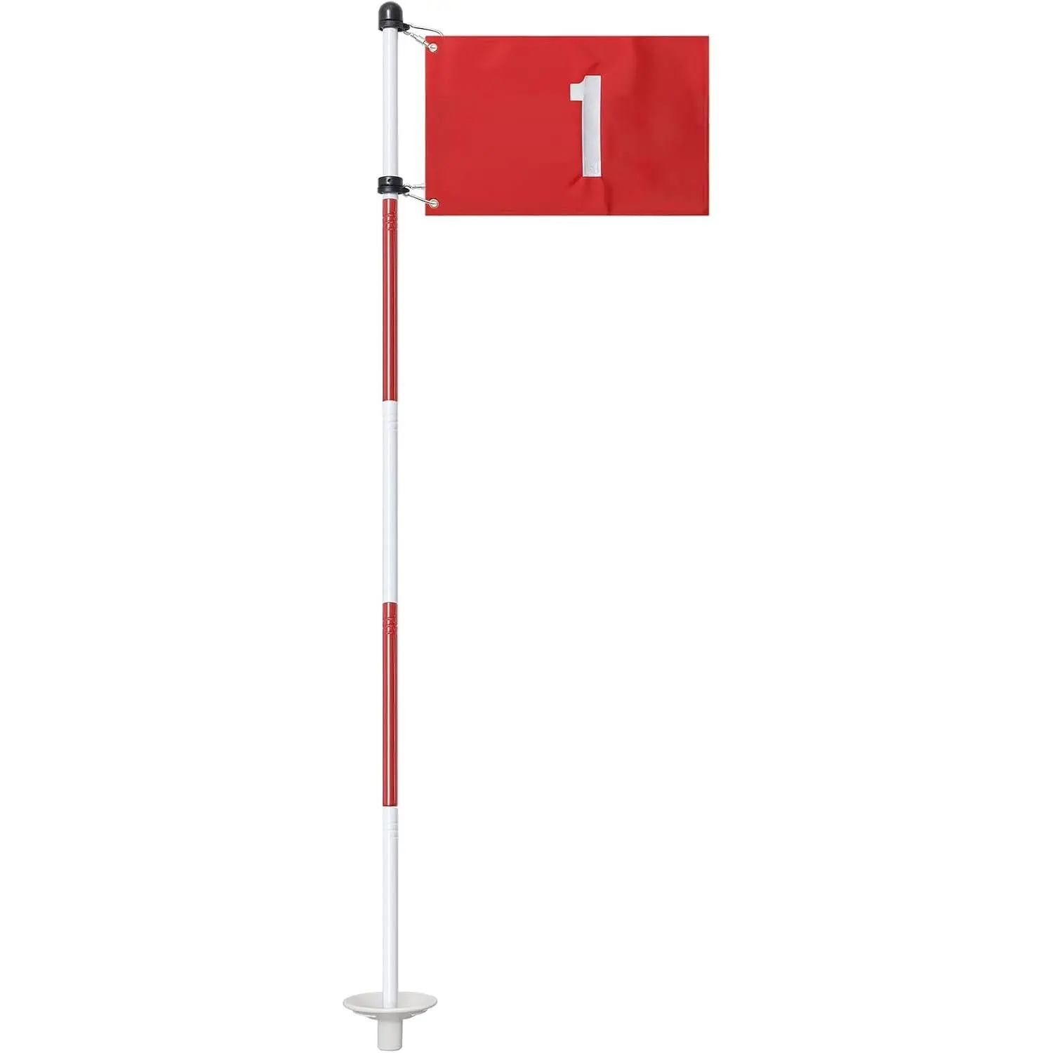 Golf Flagstick for Yard, Golf Flag for Putting Green, Portable 5-Section Design Golf Pin Flag for Backyard Practice