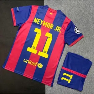 Neymar #11 Legend Barcelona Team Champions League 2014/15 A football kit with Embroidered logo and Sharp stitching Jersey, Breathable Quick Dry Short Sleeve Athletic Tops for Football Fans, Football Collectors & Streetwear Enthusiasts