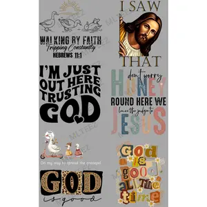 WALKING BY FAITH (1) PREMADE GANGSHEET - 22X36 DTF TRANSFERS - DIRECT TO FILM