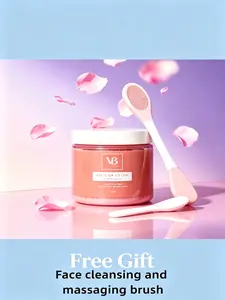 VB Azucar Glow Exfoliant & Brightening SugarScrub  Hydrating Facial Cleanser for SmoothSkin Pack Natural Exfoliants for Improved Texture 100g Give away facial cleansing brush