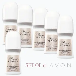 Avon Rare Pearls Roll-On Antiperspirant Deodorant. Set of 6