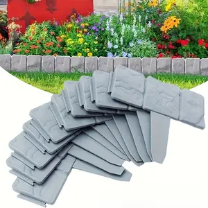 10-Piece Garden Landscape Fence Set, Plastic Garden Fence, Lawn Autumn Decoration, Outdoor Vegetable Garden Easy-to-Install Partition Fence Decor