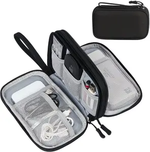 FYY Travel Cable Organizer Pouch Electronic Accessories Carry Case Portable Waterproof Double Layers All-In-One Storage Bag for Cord, Charger, Phone, Earphone Black GUANGZHOU WENYI COMMUNICATION EQUIPMENT CO.,LTD