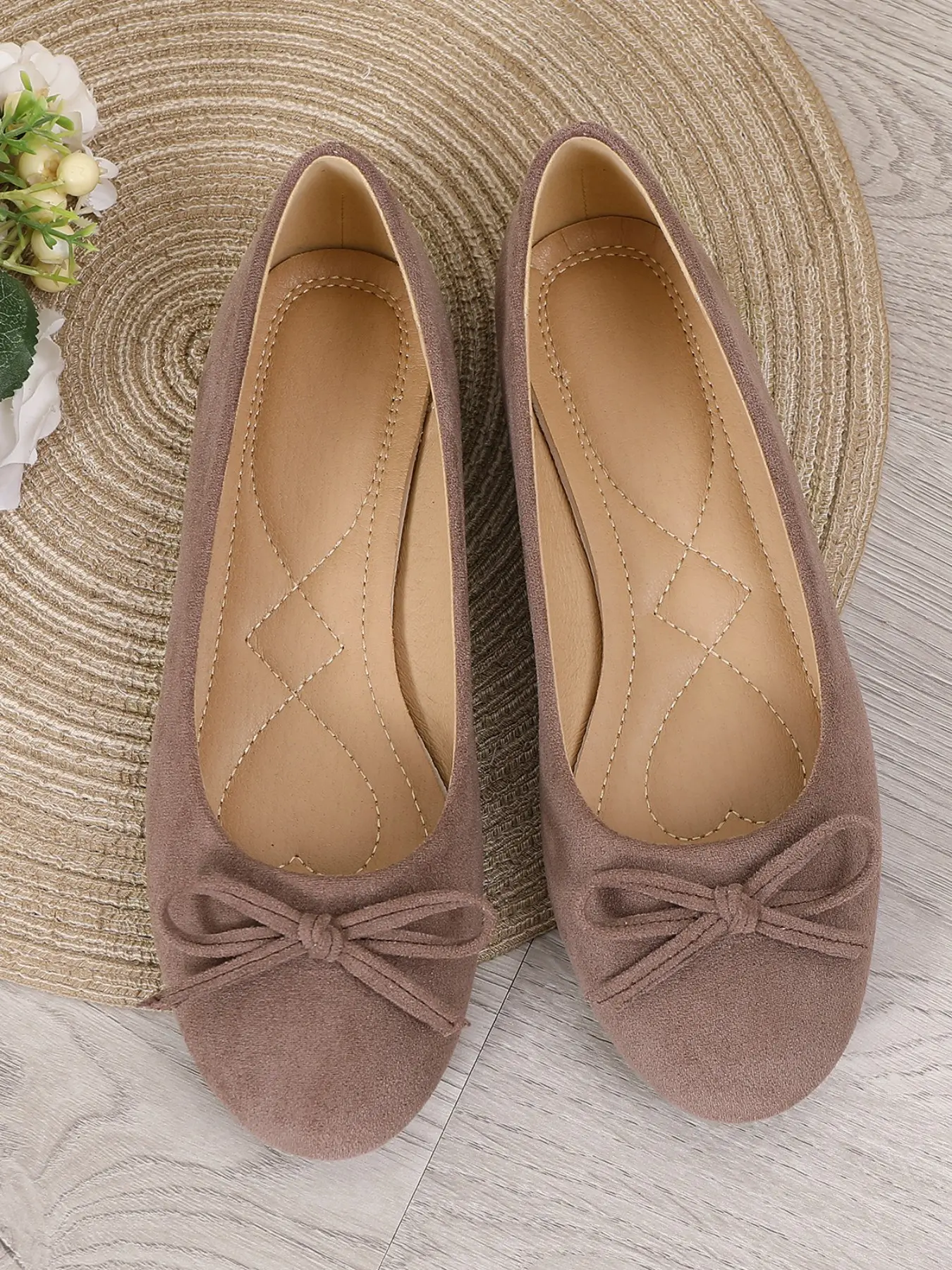 Women's Fashion Versatile Round Toe PU Leather Ballet Shoes, Sexy Mary Jane Slip-On Flat Shoes, All Seasons Plain Design Fashionable Flats