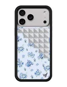 Wildflower Cases - Forget Me Not Floral Stud, Limited Edition iPhone Case |  Cute Trendy Blue Protection Durable Smartphone Protective