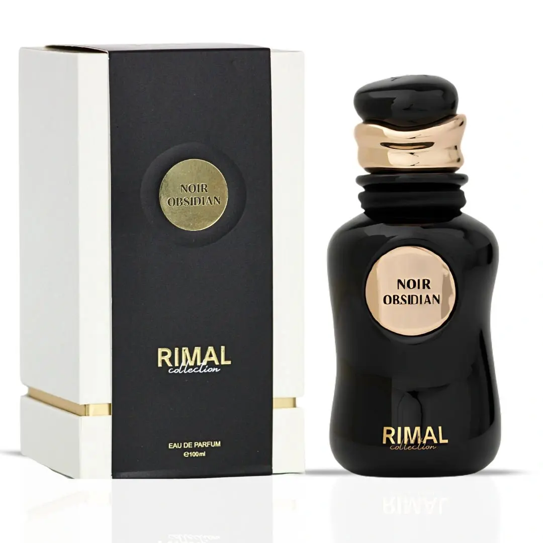 Noir Obsidian Eau de Parfum Spray 100ml (3.4 oz) by Rimal Collection | Leather, Oud & A Trail of White Musk