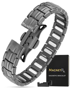 MagnetRX EllipseMAX 5X Strength Magnetic Bracelet for Men - Gunmetal