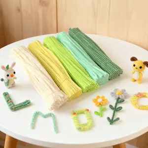 260/520-piece Macaron pipe cleaner craft kit, bright colors, for DIY crafts and flower arrangements|Very suitable for Christmas, Halloween, and Thanksgiving decorations