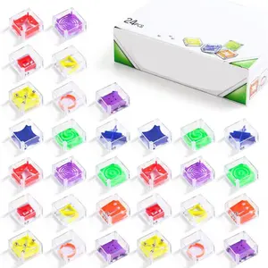 24 Pcs 3D Mini Maze Cube Puzzle Game – Brain Teaser Toy, Party Favors & Gifts for Kids & Adults, Ideal for Valentine's, Easter & Birthdays