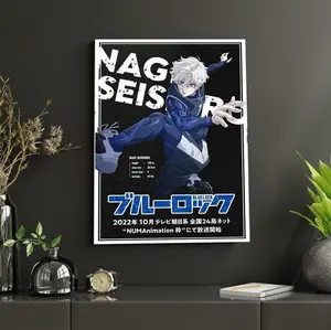 Nagi Seishiro Blue Lock Poster, Anime Soccer Wall Art, Blue Lock Character Print, Sports Anime Artwork Gift