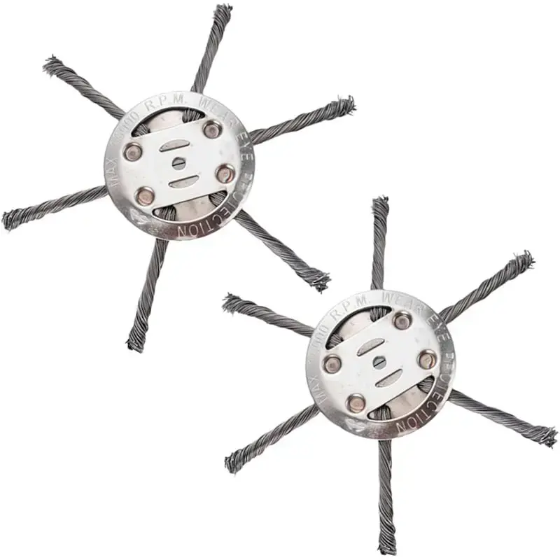 2pcs Silver 6 Blades